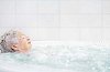 Older woman in the jacuzzi