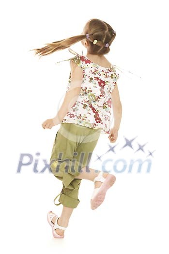 Girl running away Girl running away