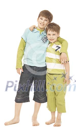 Two boys standing Two boys standing