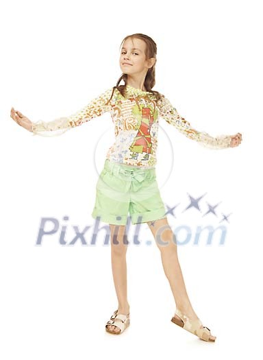Girl posing as a ballerina Girl posing as a ballerina