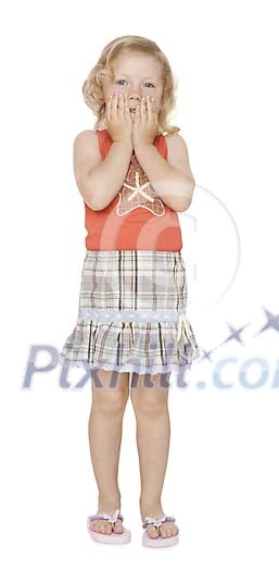 Young girl standing Young girl standing