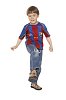 Boy after kicking the ball
