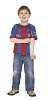 Boy standing and scratching his arm