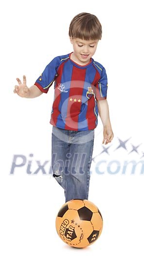Boy palying football Boy palying football
