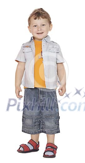 Cute little boy standing Cute little boy standing