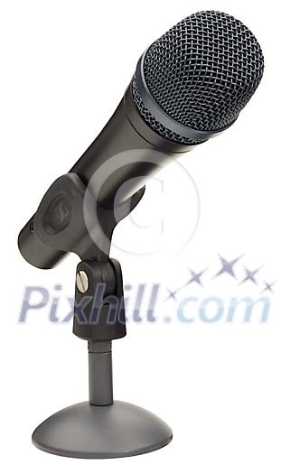 Microphone on a pedestal Microphone on a pedestal