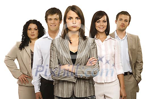 Businessmen and businesswomen standing Businessmen and businesswomen standing