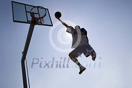 Boy playing basketball