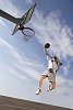 Boy playing basketball