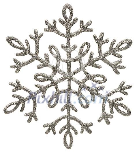 Isolated silver snowflake Isolated silver snowflake