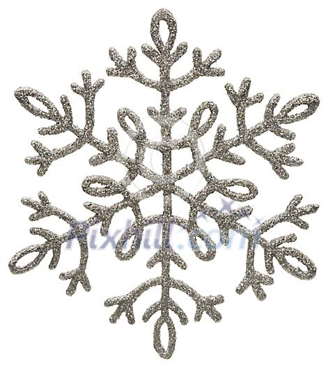 Isolated silver snowflake