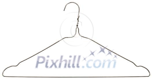 Isolated metal hanger Isolated metal hanger