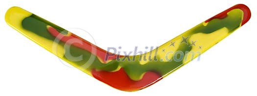 Isolated toy boomerang Isolated toy boomerang