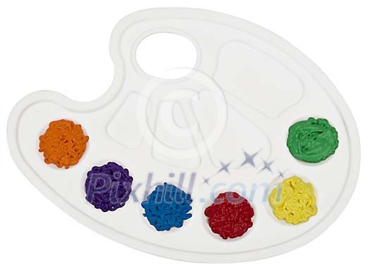 Isolated painting palette Isolated painting palette