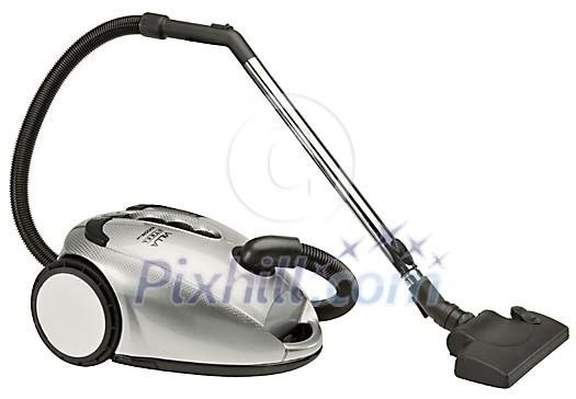 Isolated silver vacuum cleaner Isolated silver vacuum cleaner