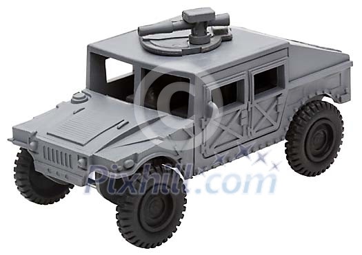 Isolated toy military car Isolated toy military car