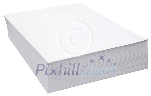 Isolated stack of paper Isolated stack of paper