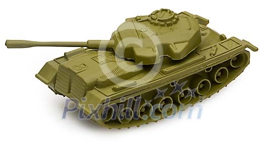 Isolated toy tank Isolated toy tank