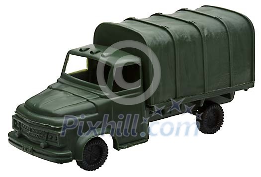 Isolated toy military truck Isolated toy military truck