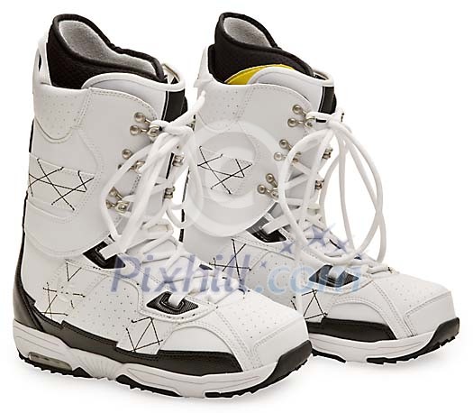 Isolated pair of snow boots Isolated pair of snow boots