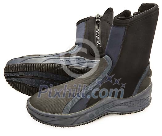 Isolated pair of boots Isolated pair of boots