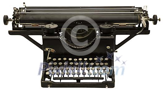 Isolated old writing machine Isolated old writing machine