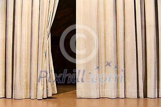 Theatre curtains on the stage Theatre curtains on the stage