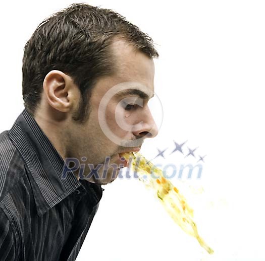 Man vomiting Man vomiting