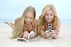 Two women relaxing at the beach