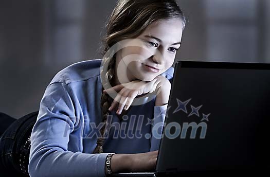Girl with a laptop Girl with a laptop