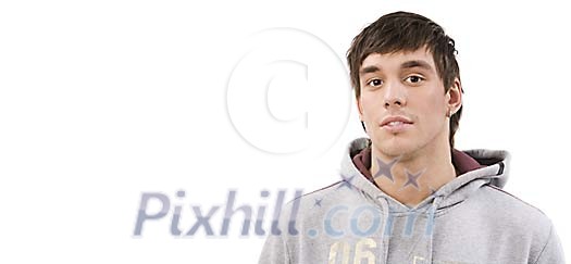 Teenage boy looking at the camera Teenage boy looking at the camera