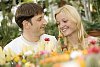 Couple at the flower shop by the cactuses