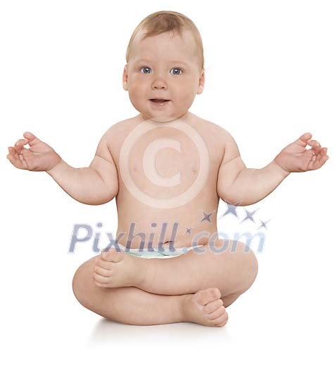 Little baby doing yoga Little baby doing yoga