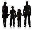 Isolated shadow family of four