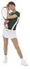 Isolated female tennis player
