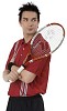 Isolated male tennis player