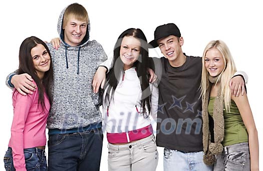 Group of teenaged friends Group of teenaged friends