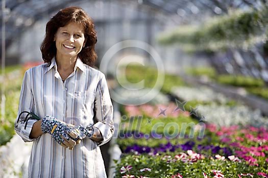 Woman in the market garden Woman in the market garden