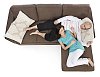 Isolated couple taking a nap on the couch