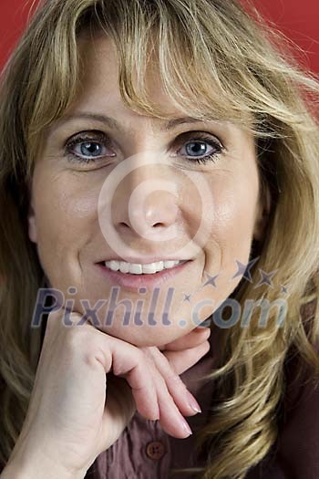 Middle aged womans face Middle aged womans face