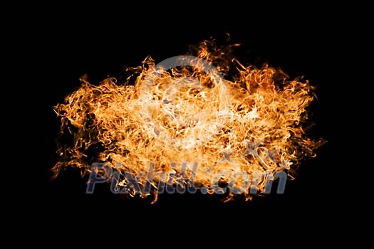 Background of a fireball on a black background Background of a fireball on a black background