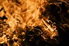 Background of fire flames on a black background