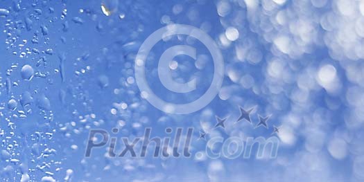 Blue water drops background Blue water drops background