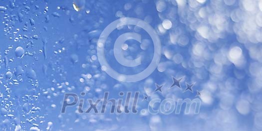 Blue water drops background