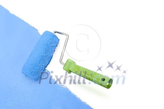 Magical paint roll painting the wall Magical paint roll painting the wall