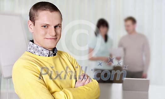 Young people in a business meeting Young people in a business meeting