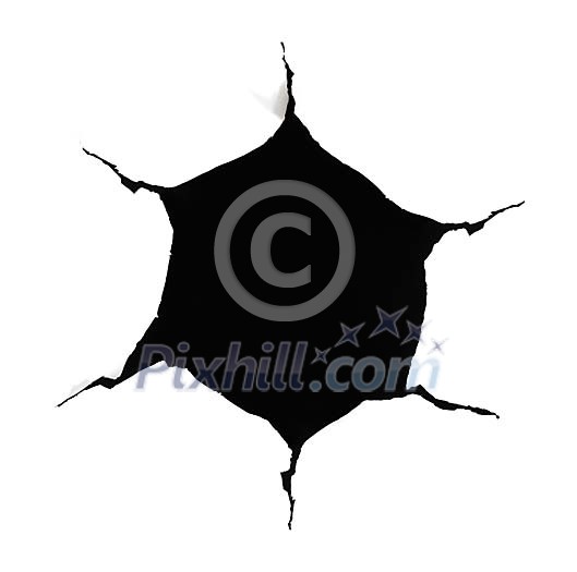 Ripped black hole in white paper Ripped black hole in white paper