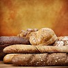 Selection of fresh bread on a stylish background