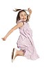 Young girl jumping on white (clipping path included)
