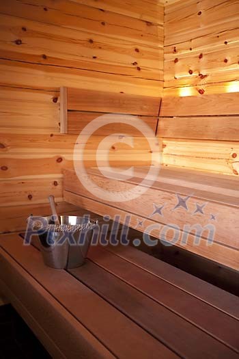 Sauna bench from western red cedar Sauna bench from western red cedar